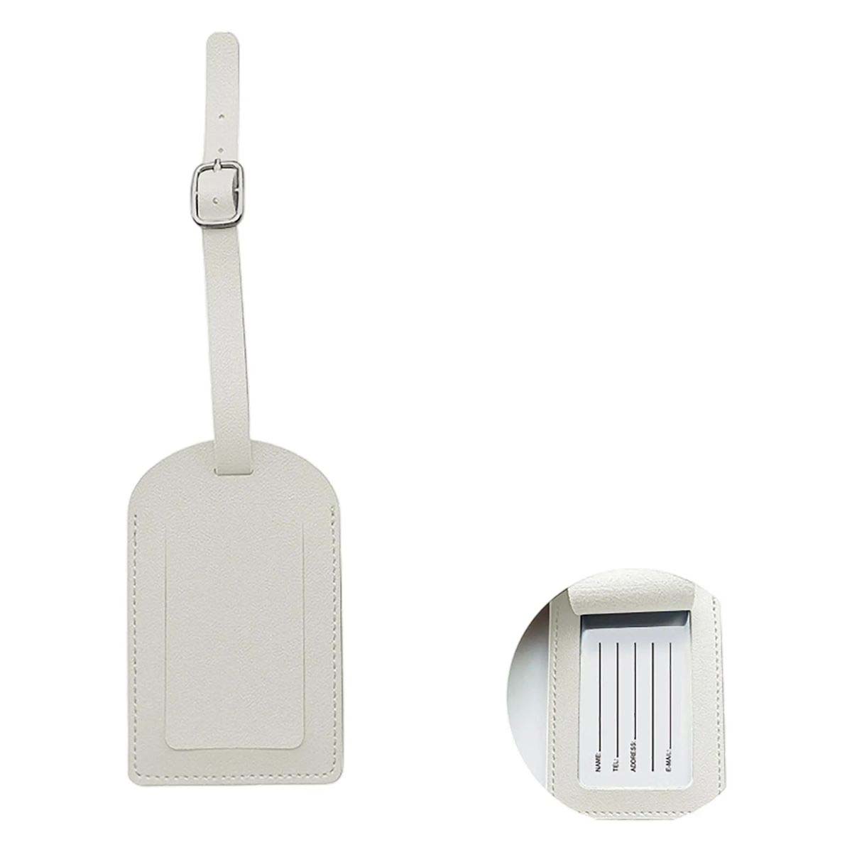 Durable PU Leather ID Tag with Adjustable Strap 7