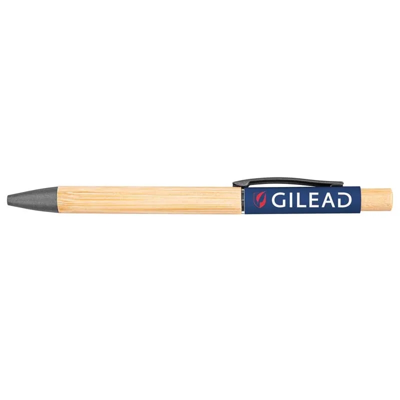 Bamboo Barrel Pen with Gun Metal Clip 19