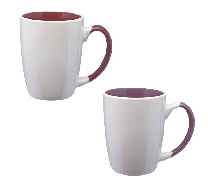 Two-Tone White Stoneware Mug, 12 oz. 4