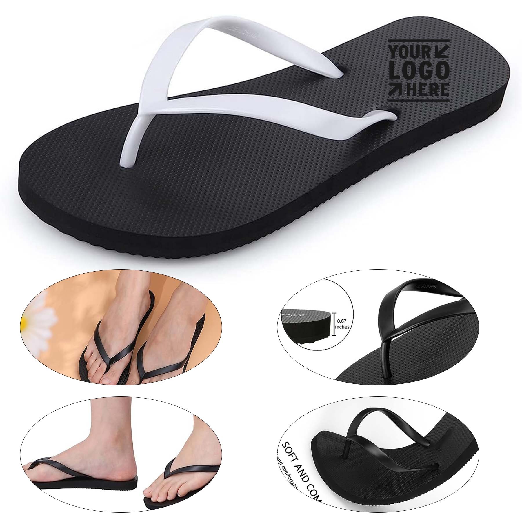 Women Beach Rubber Shower Shoes Basic Thong Sandal 4