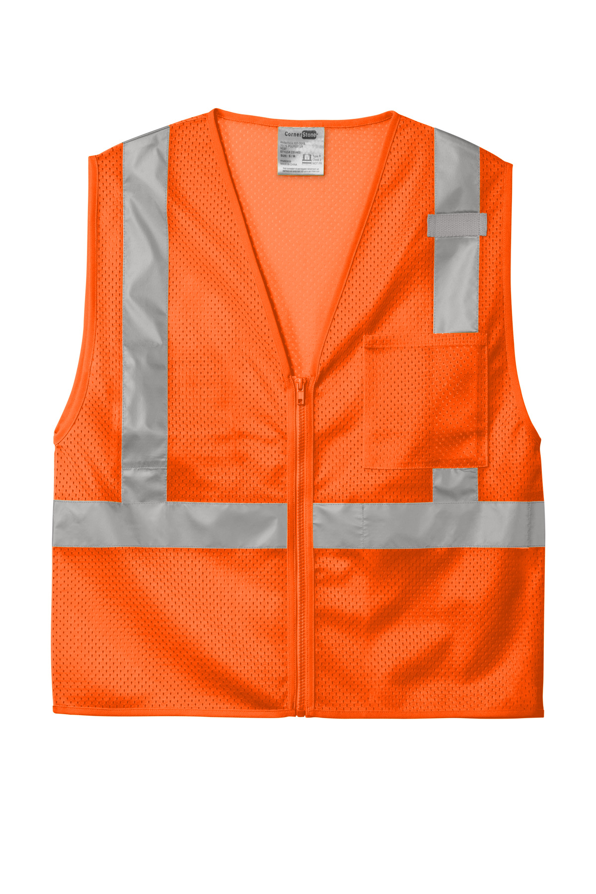 CornerStone ANSI 107 Class 2 Mesh Zippered Vest. CSV102 7
