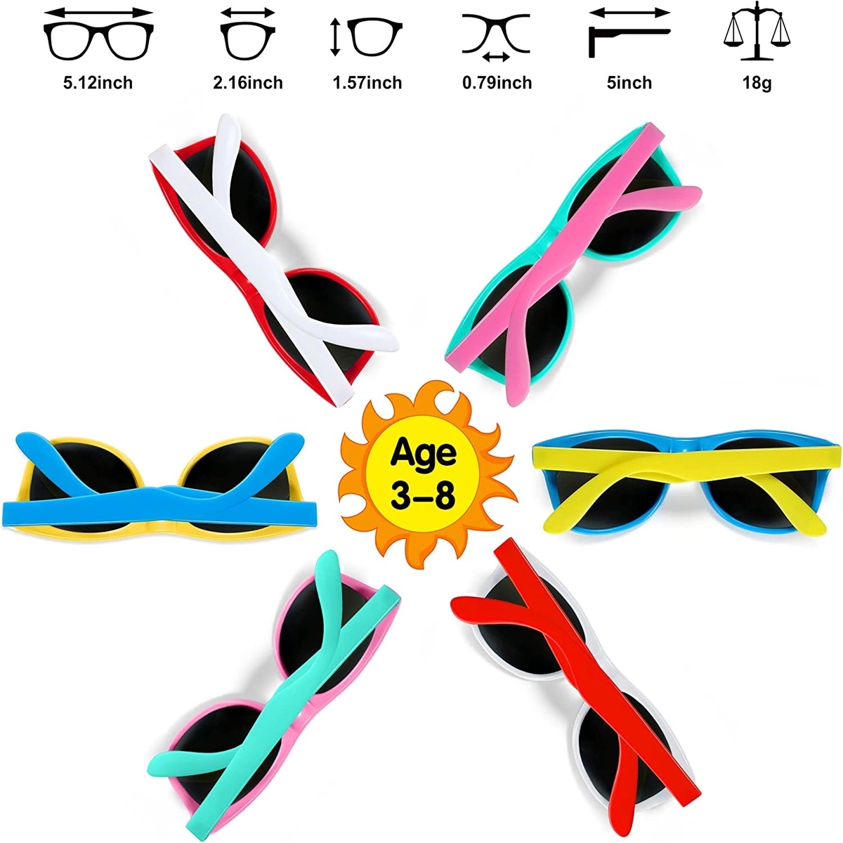 Party Favor Kids Sunglasses Uv400 Protection 2