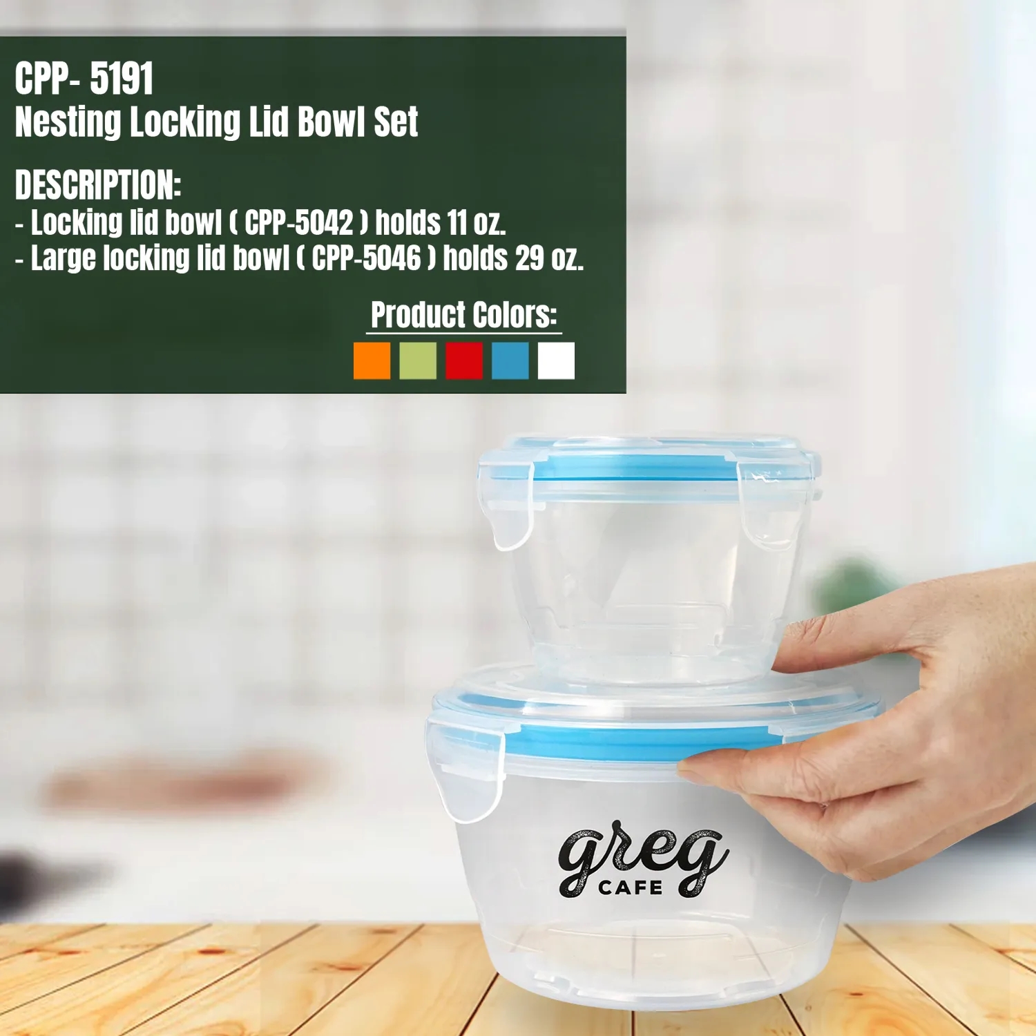 NESTING LOCKING LID BOWL SET 11