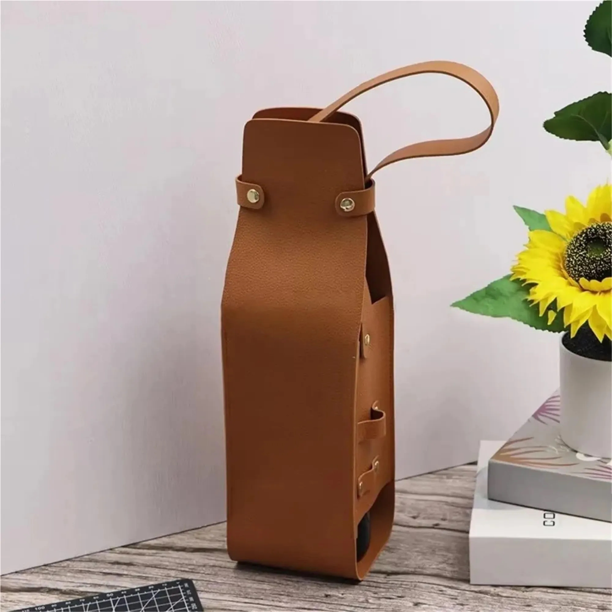 PU Leather Wine Bottle Carrier Bag 11