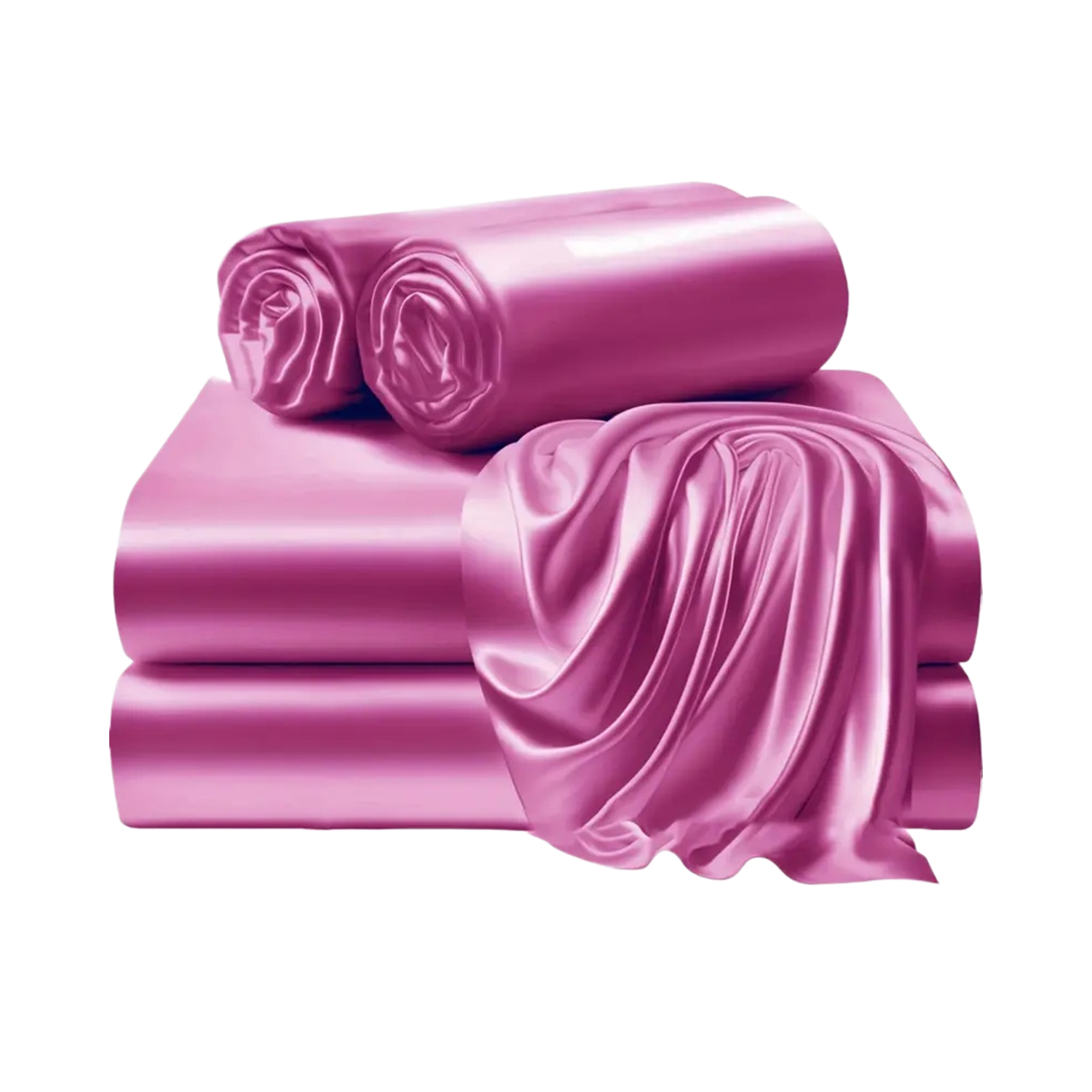 Four-piece deluxe satin sheet set 2