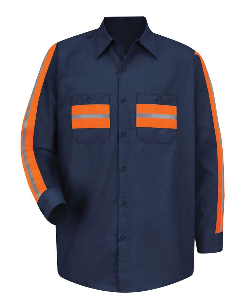 Men's Tall Industrial Enhanced-Visibility Long Sleeve Work Shirt - SP14ET 2