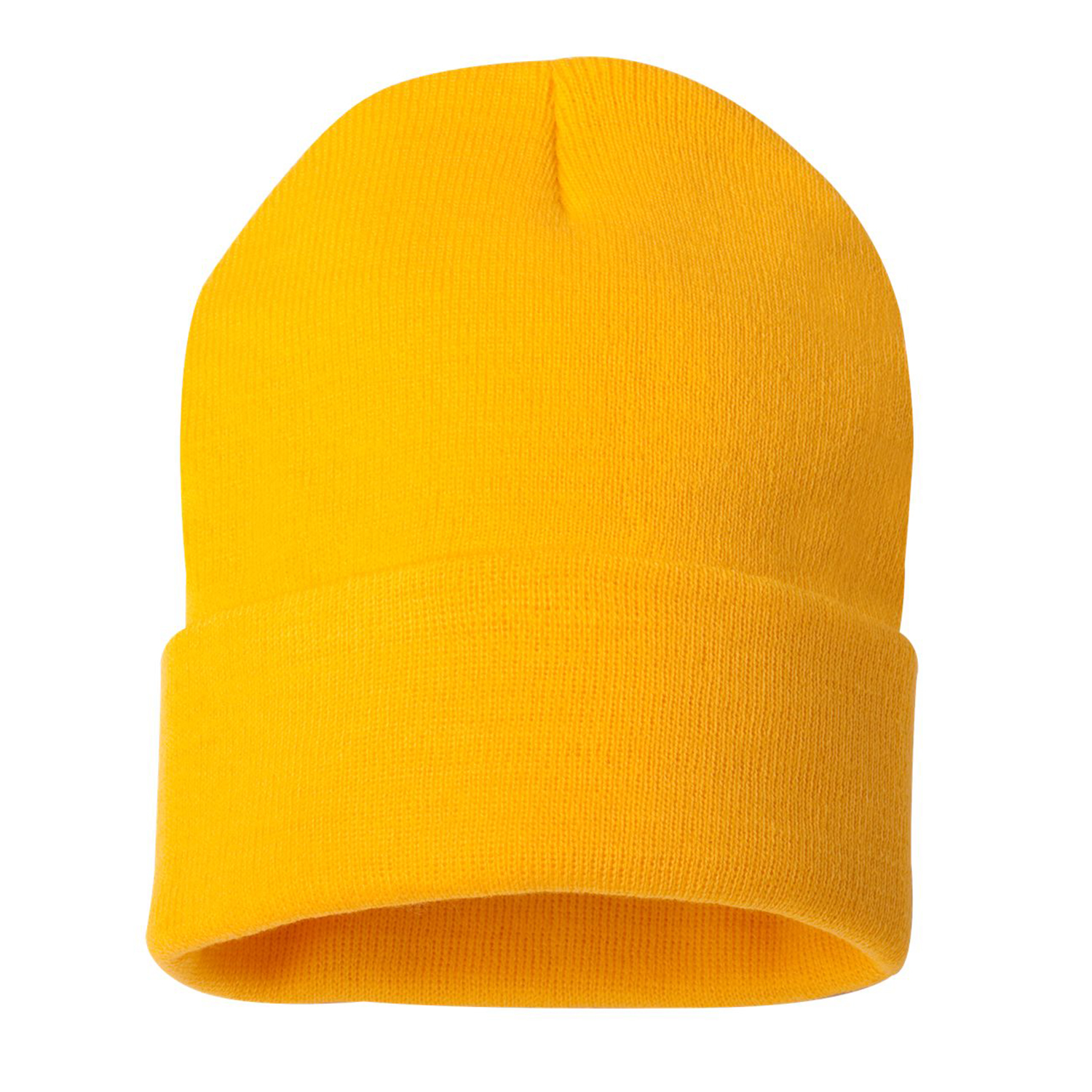 Solid Cuffed Beanie w/ Sewn Woven Patch 22