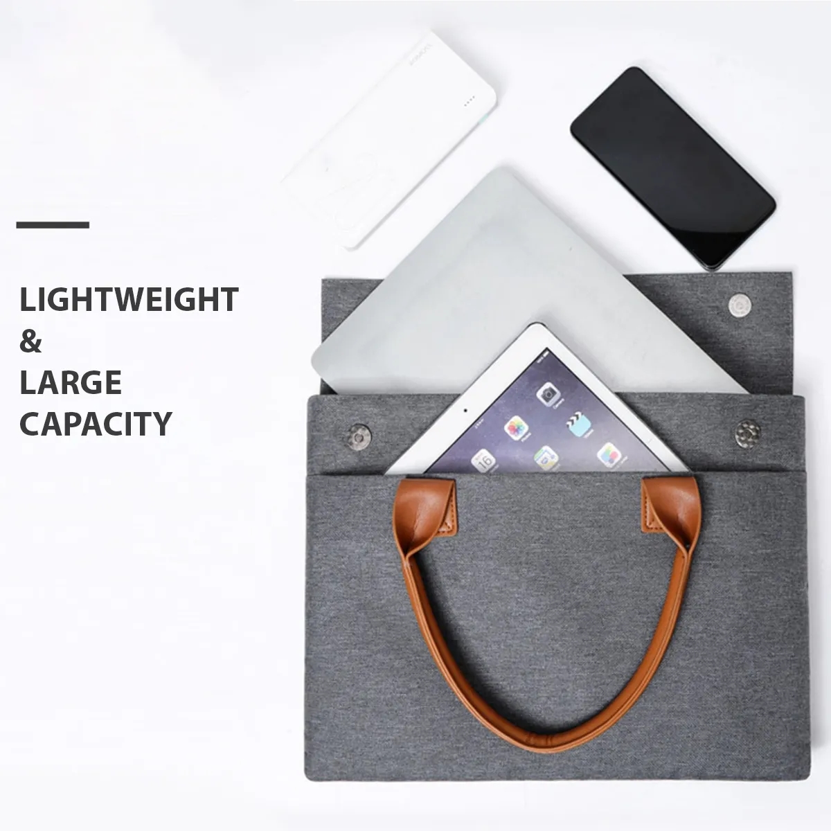 Protective Multifunctional Briefcase Bag w/Magnetic Closure 5
