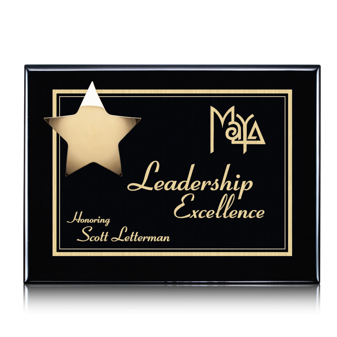 Hollister Plaque - Black/Gold 3