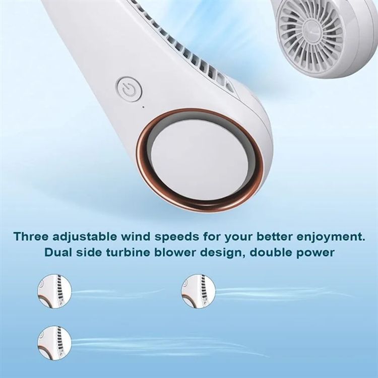 Ultra-Long-Lasting 3600mAh Wearable Neck Fan 2