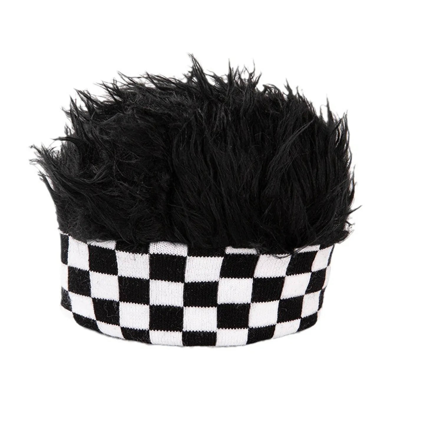 Stretch Hip Hop Hat With Wig And Headband 6