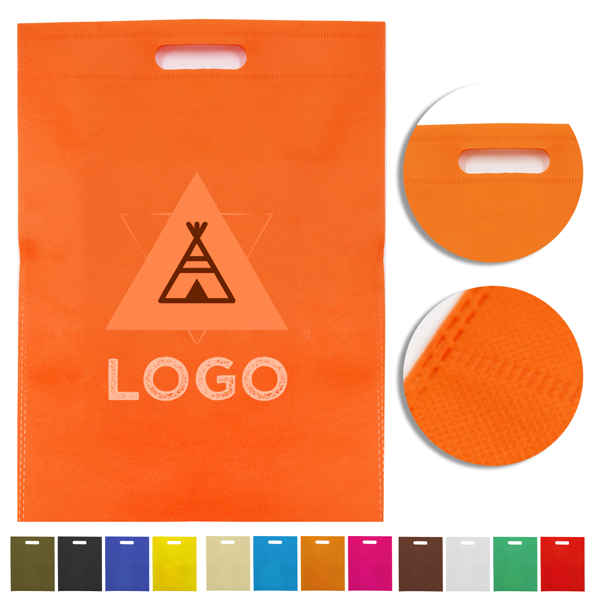 MOQ100 Non-woven Flat Pocket Shopping Bag 1