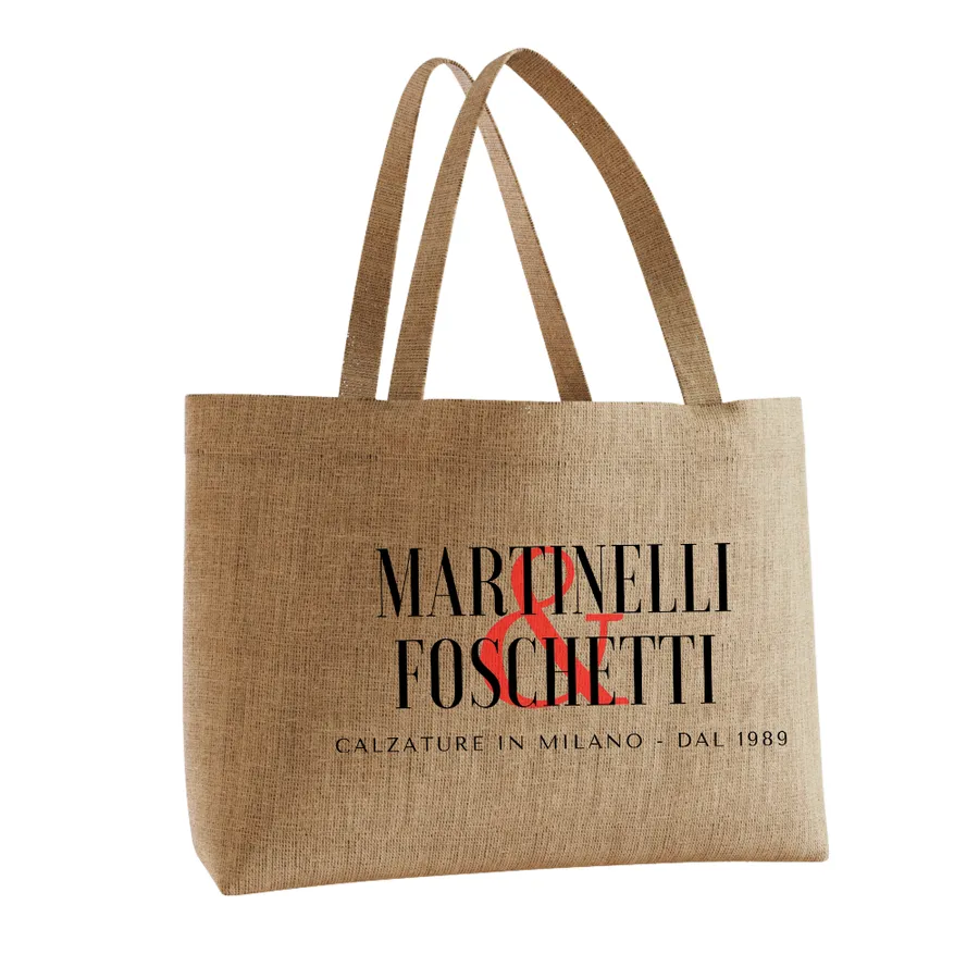 Custom Natural Jute Tote Bag 5
