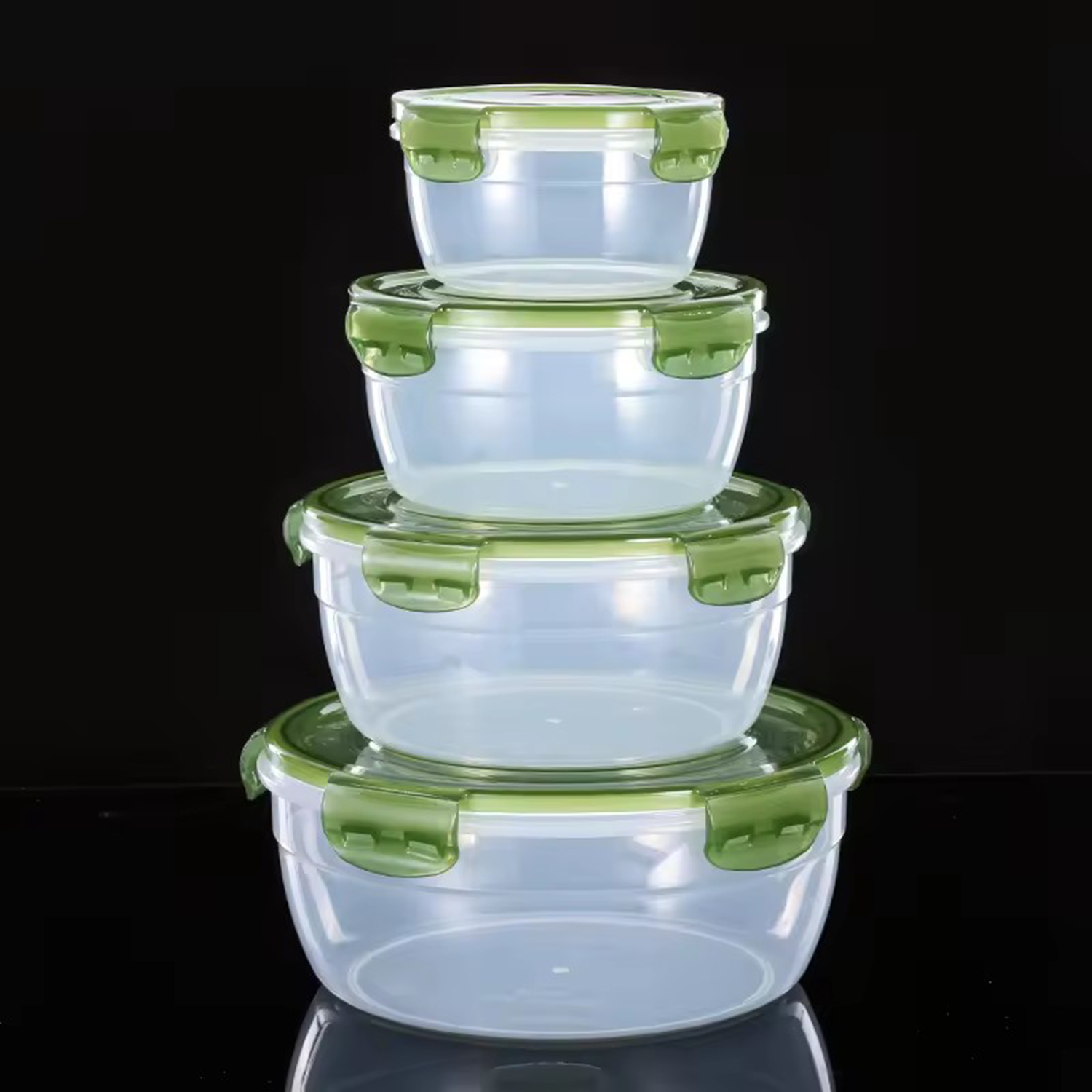 4Pcs Portable Plastic Food Containers with Lids 2