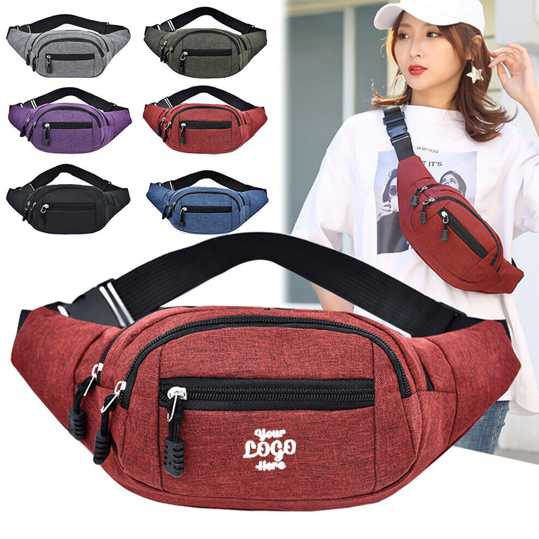 Men's Women Bumbag Waist Fanny Pack 3