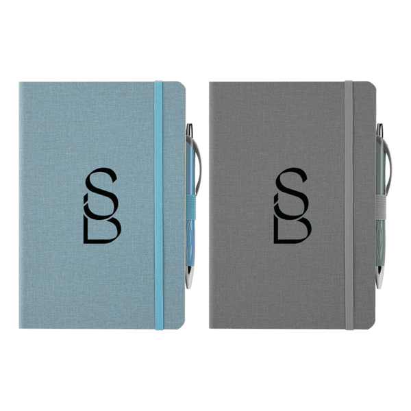 Crosshatch PU Notebook With Pen 26