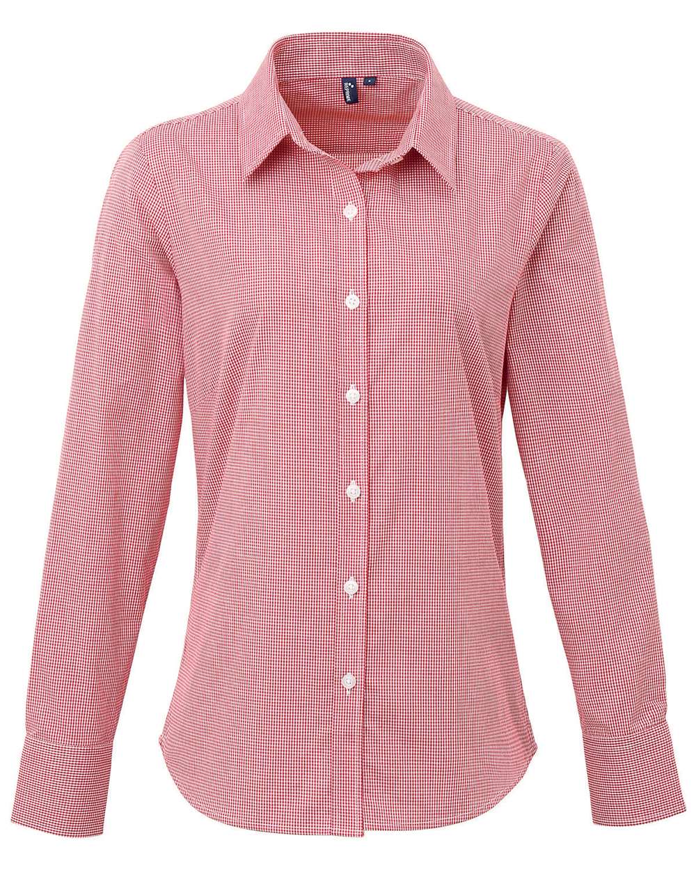 Women's Microcheck Gingham Cotton Shirt - RP320 37