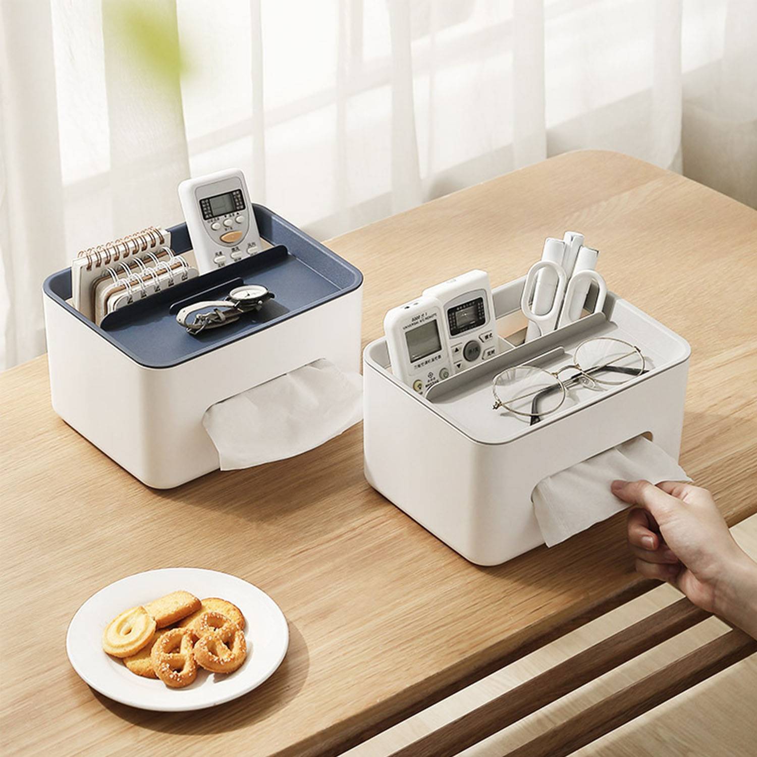 Multifunctional simple home office storage tissue box 2