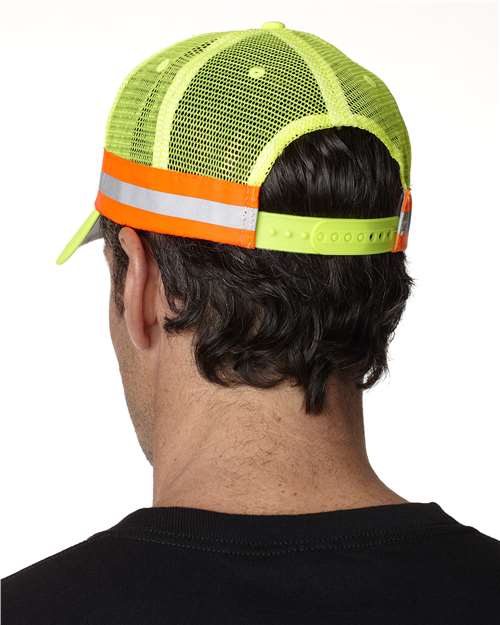 Trucker Reflector High-Visibility Constructed Cap - TR102 12