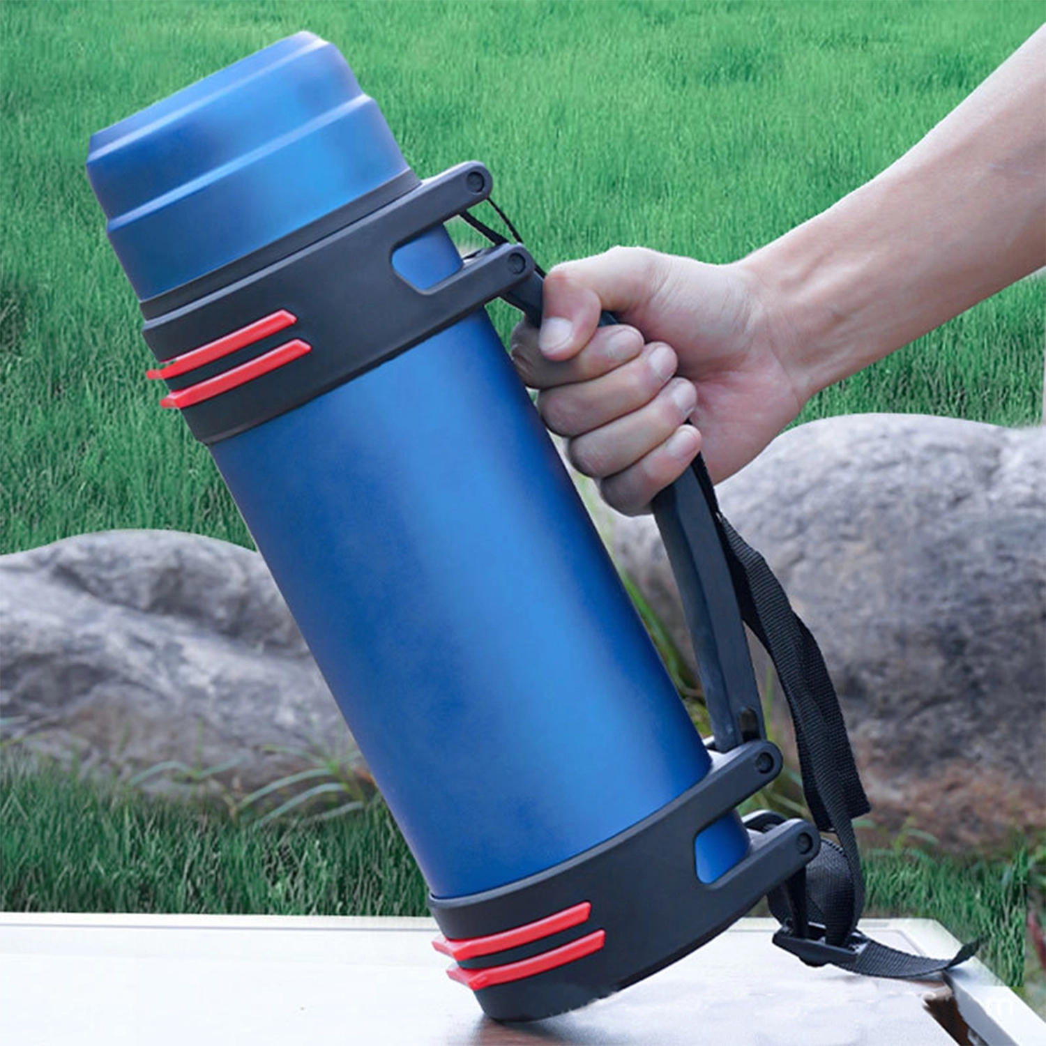 67.64 Oz Stainless Steel Vacuum Insulated Beverage Bottle, custom water bottle with logo imprint 2