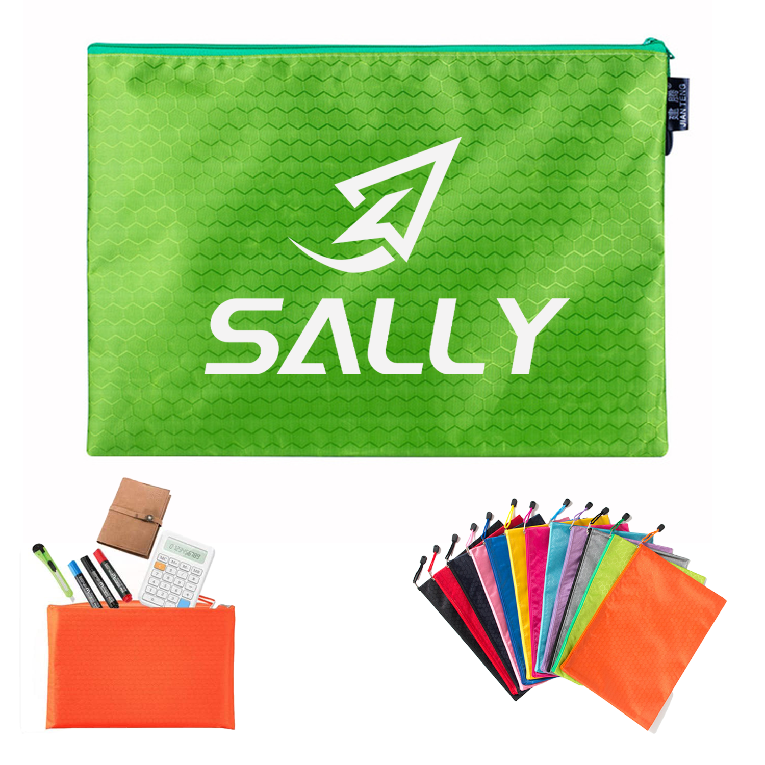 Waterproof Pvc Canvas Zipper File Storage Bags 11