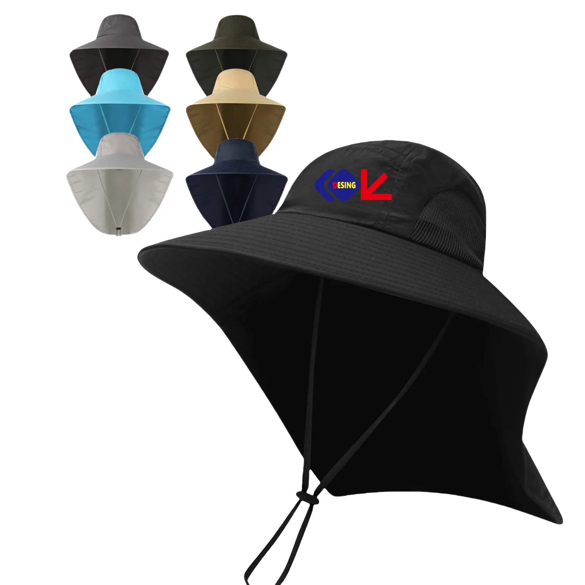 Quick Dry Wide Brim Sun Shawl Outdoors Cap MOQ10 2
