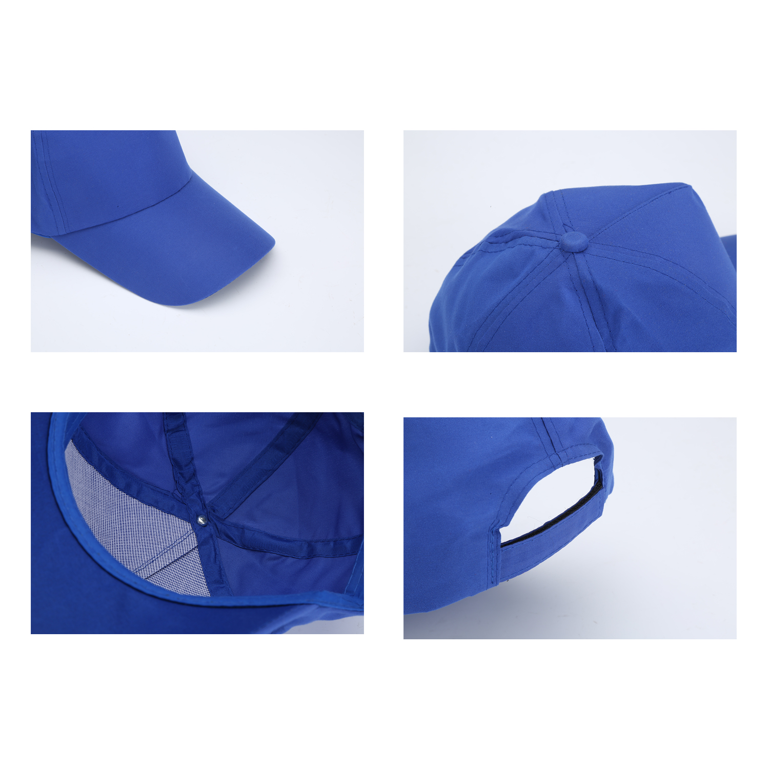 Stock Solid Color Poly Peach Skin 5 Panel Cap w/Velcro Back Fastener 12