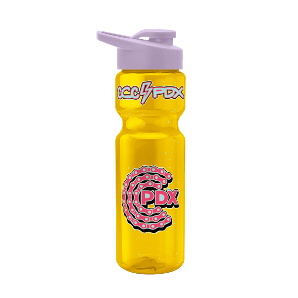 Blazer 28oz Transparent Bike Bottle w/Drink-thru Lid 2673