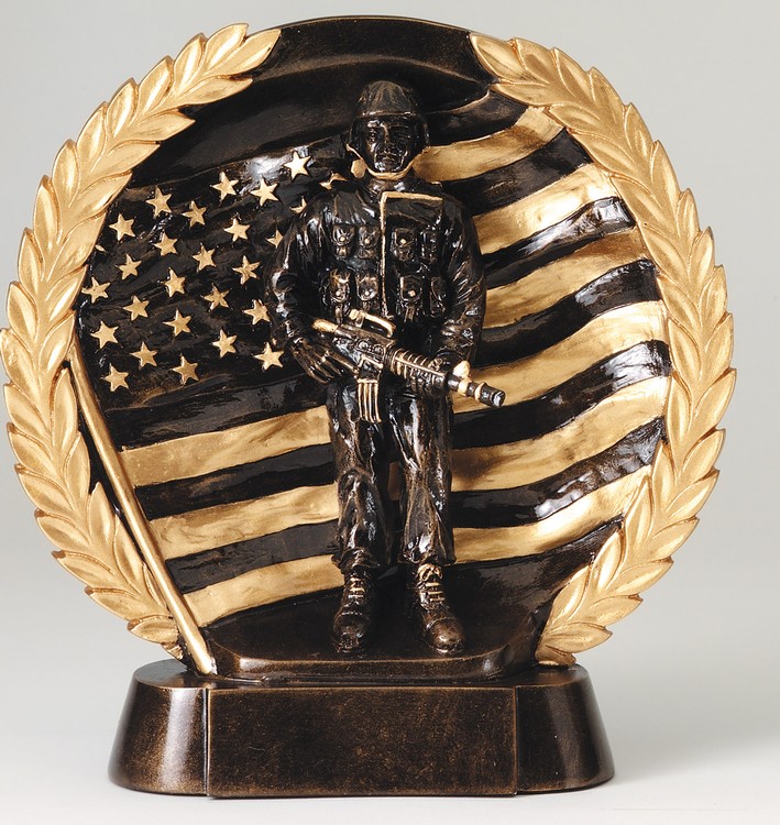 Military High Relief Circular Plate Award 1