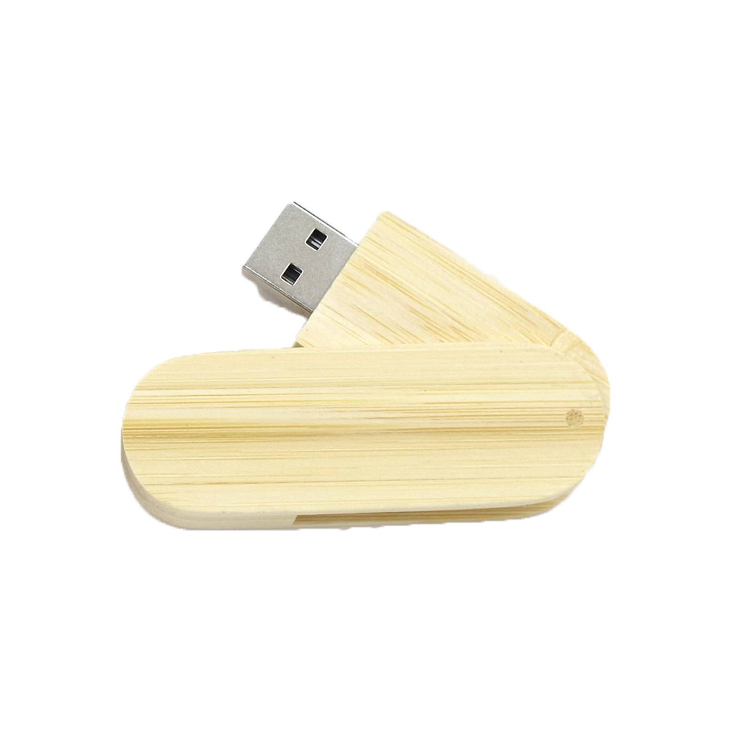Bamboo Rotated Usb Flash Drives 16Gb 3