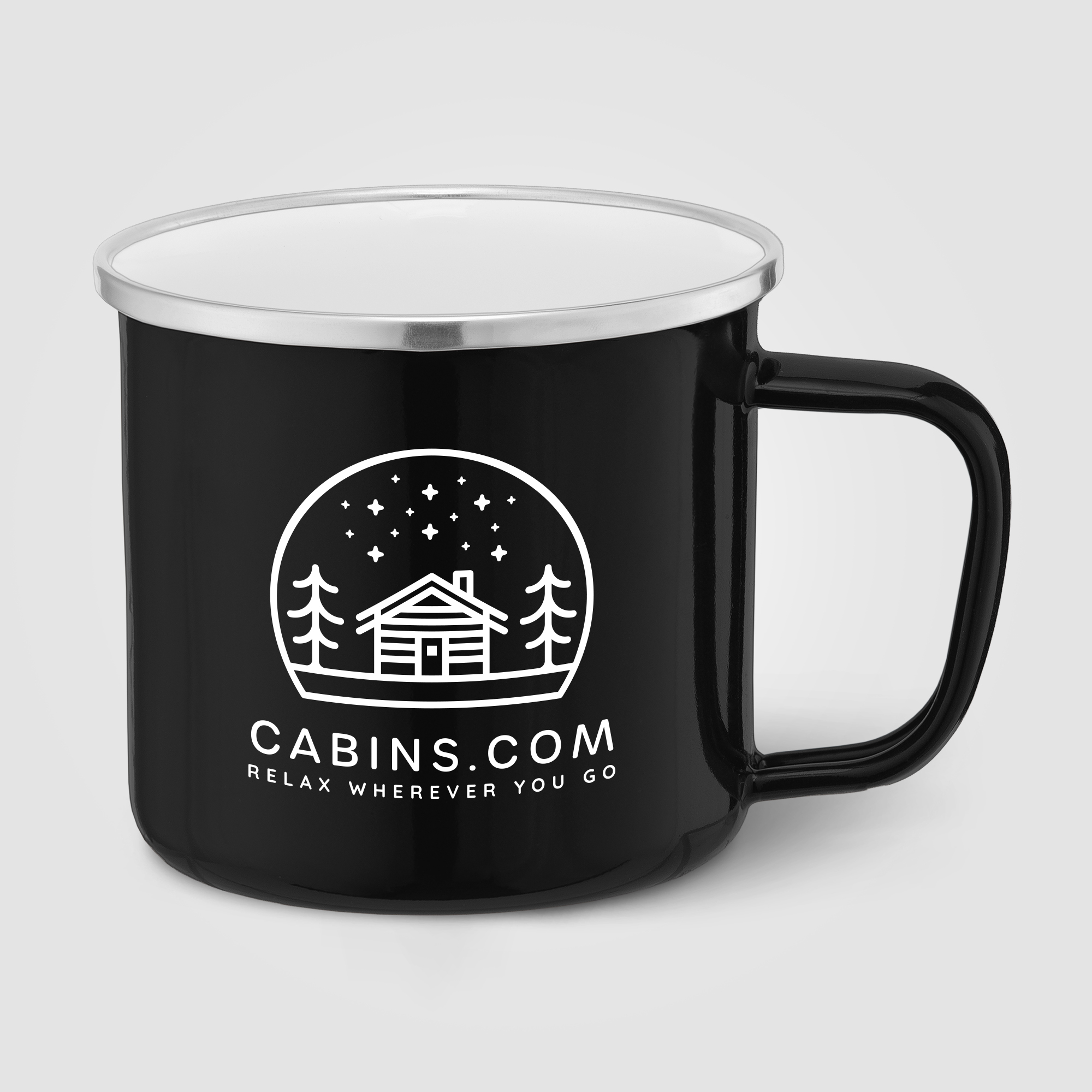 Wyoming - 13 oz. Enamel-Coated Campfire Mug with Stainless Rim 3