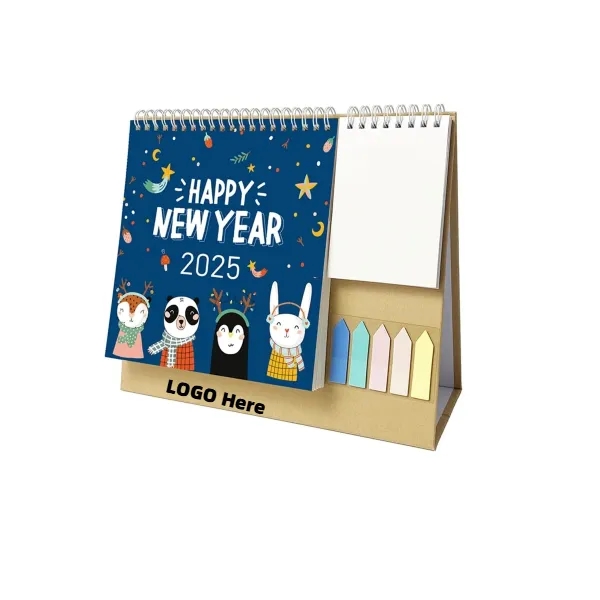 2025 Calendar with Label Stickers and Note Pads 1