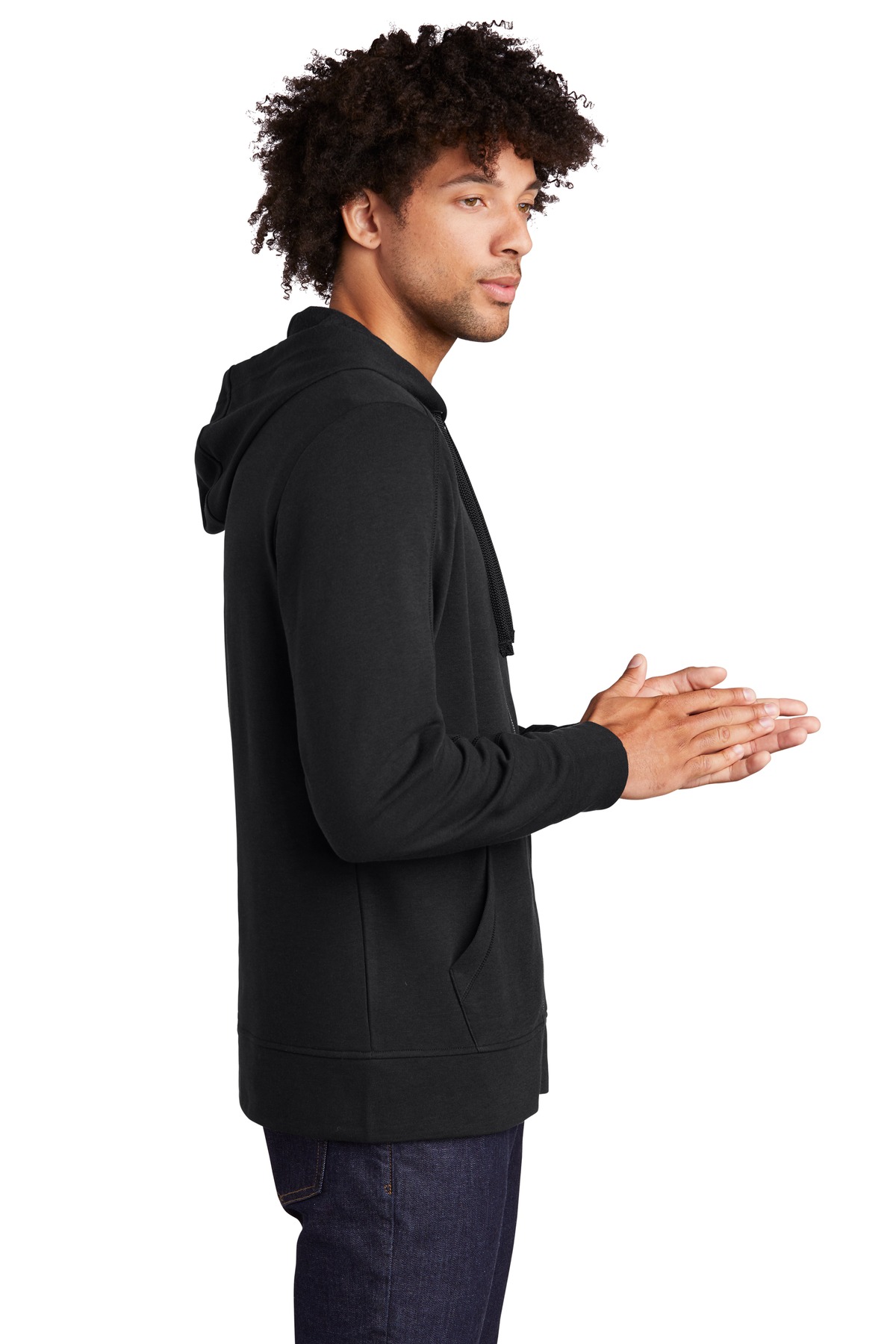PosiCharge Tri-Blend Wicking Fleece Full-Zip Hooded Jacket