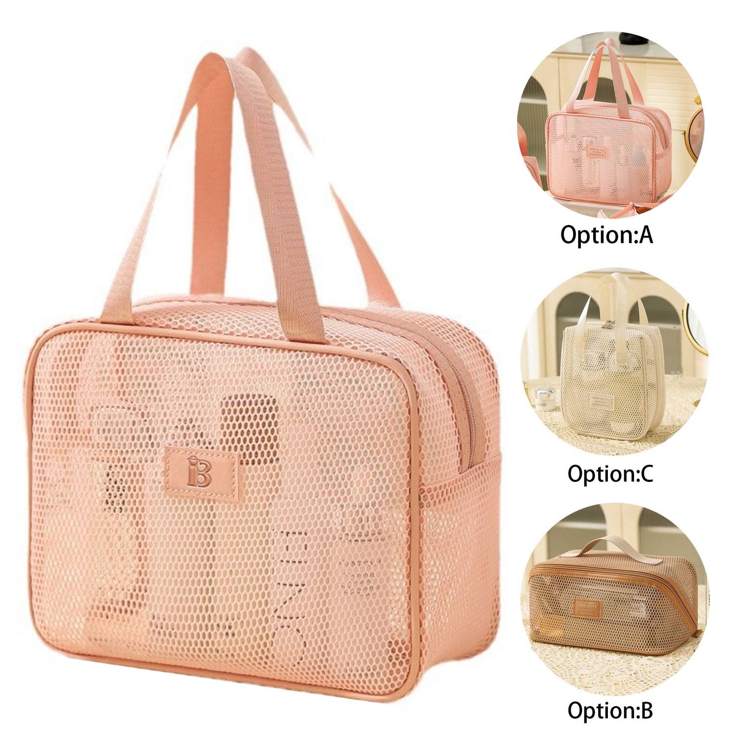 Large Travel Organizer Luxury Mesh Makeup Bag 1