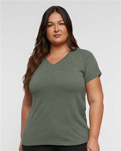 Women's Curvy Collection Fine Jersey V-Neck Tee - 3817 11