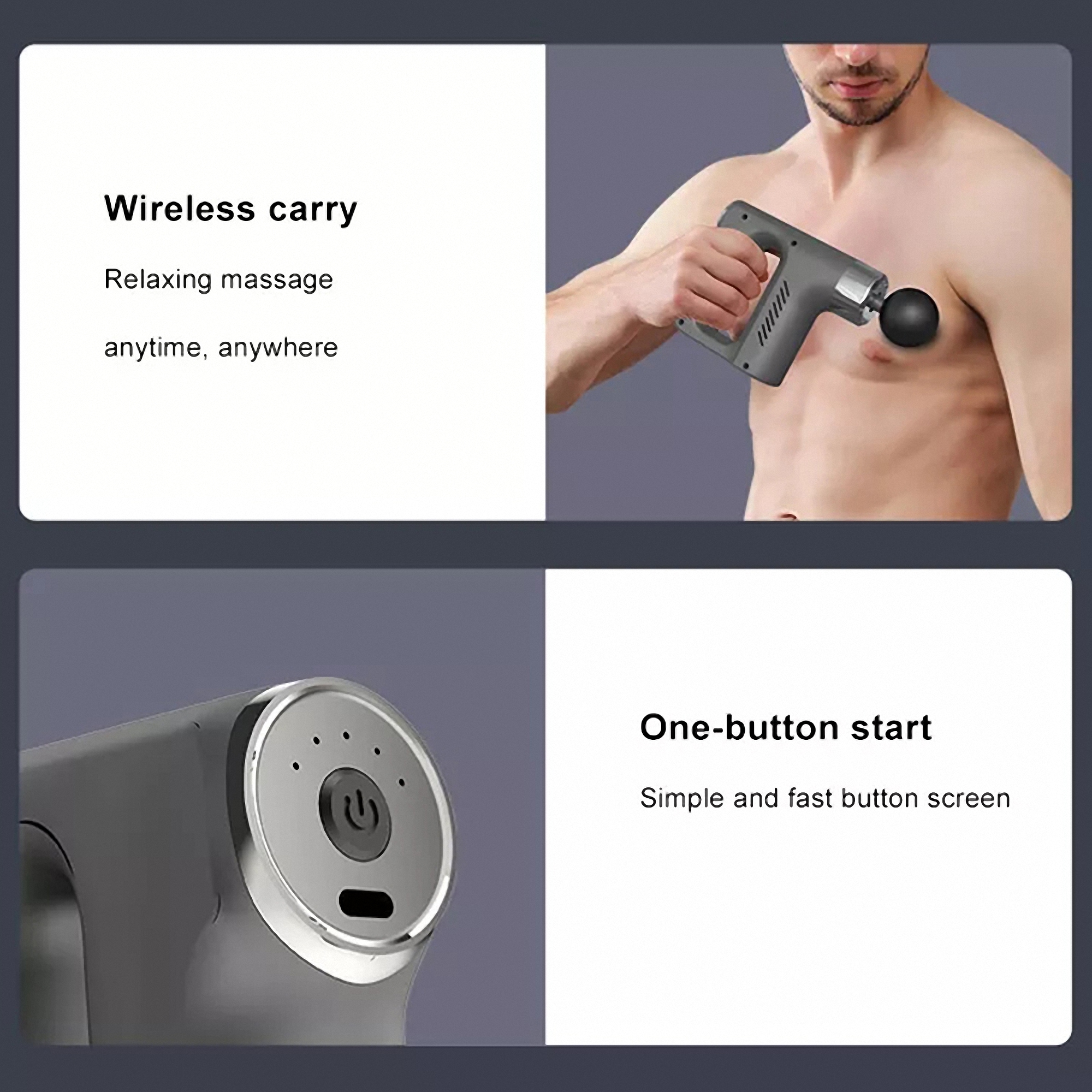 Portable USB Rechargeable Muscle Massage Gun 3