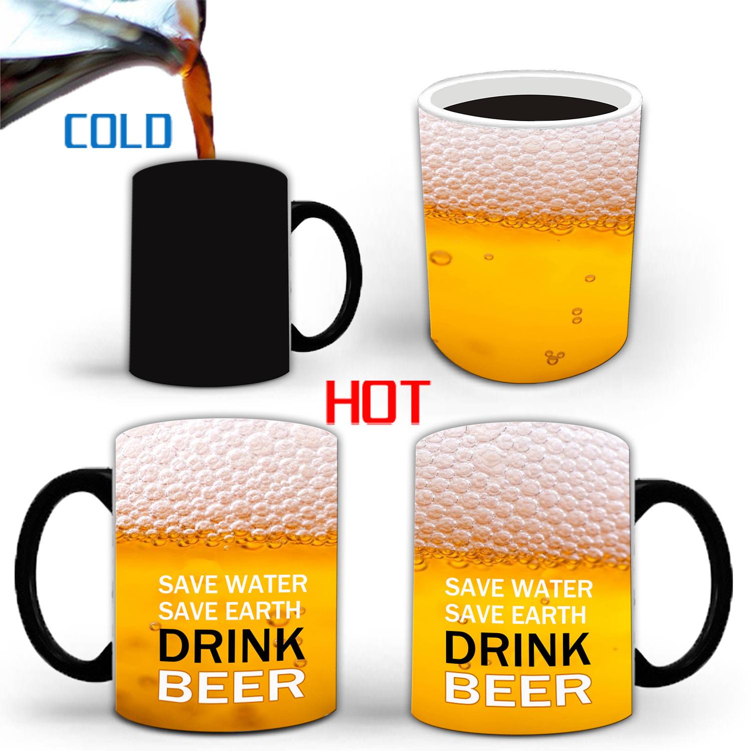 14oz Heat Sensitive Color Changing Ceramic Mug 3