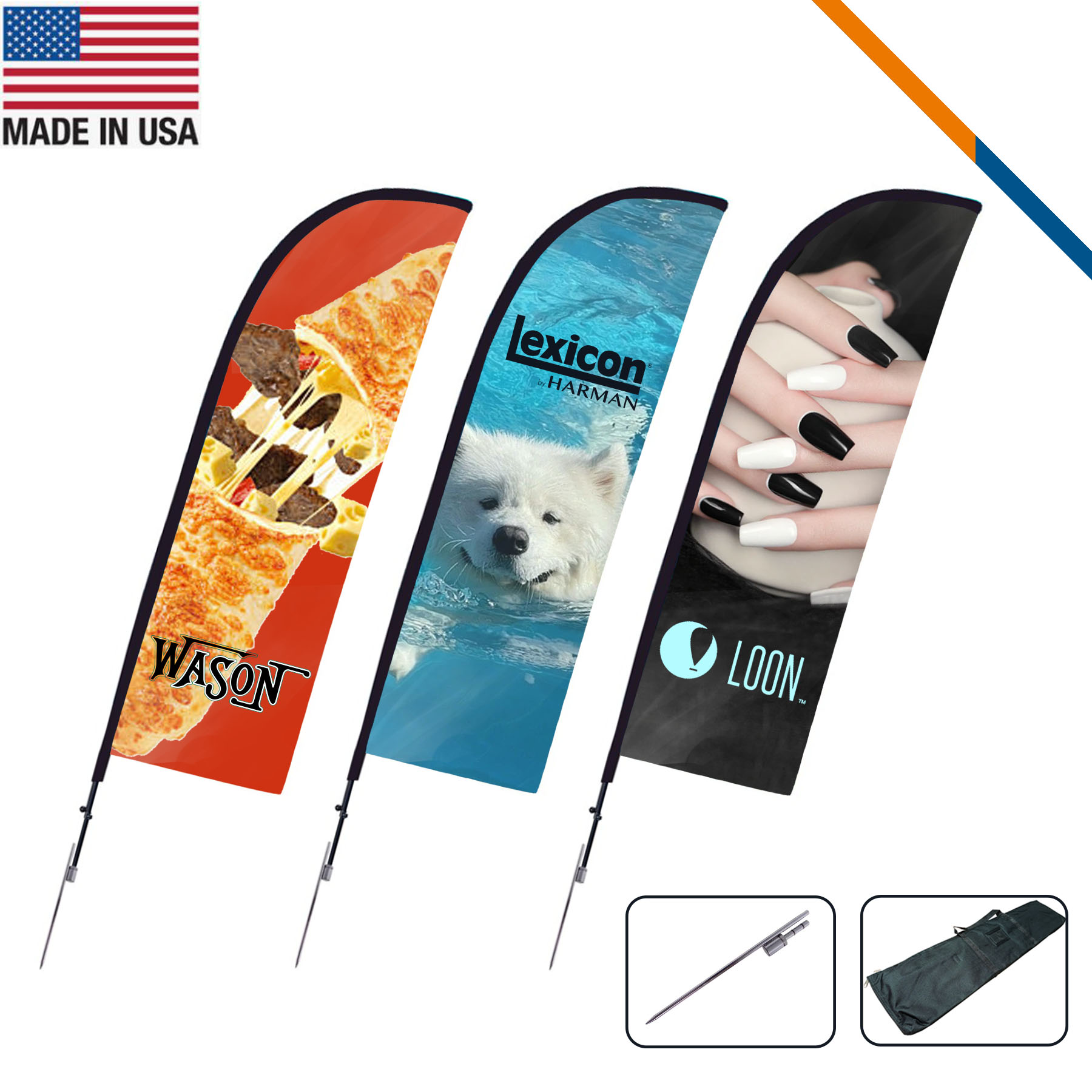 9' Denri Single-Sided Straight Flag 4
