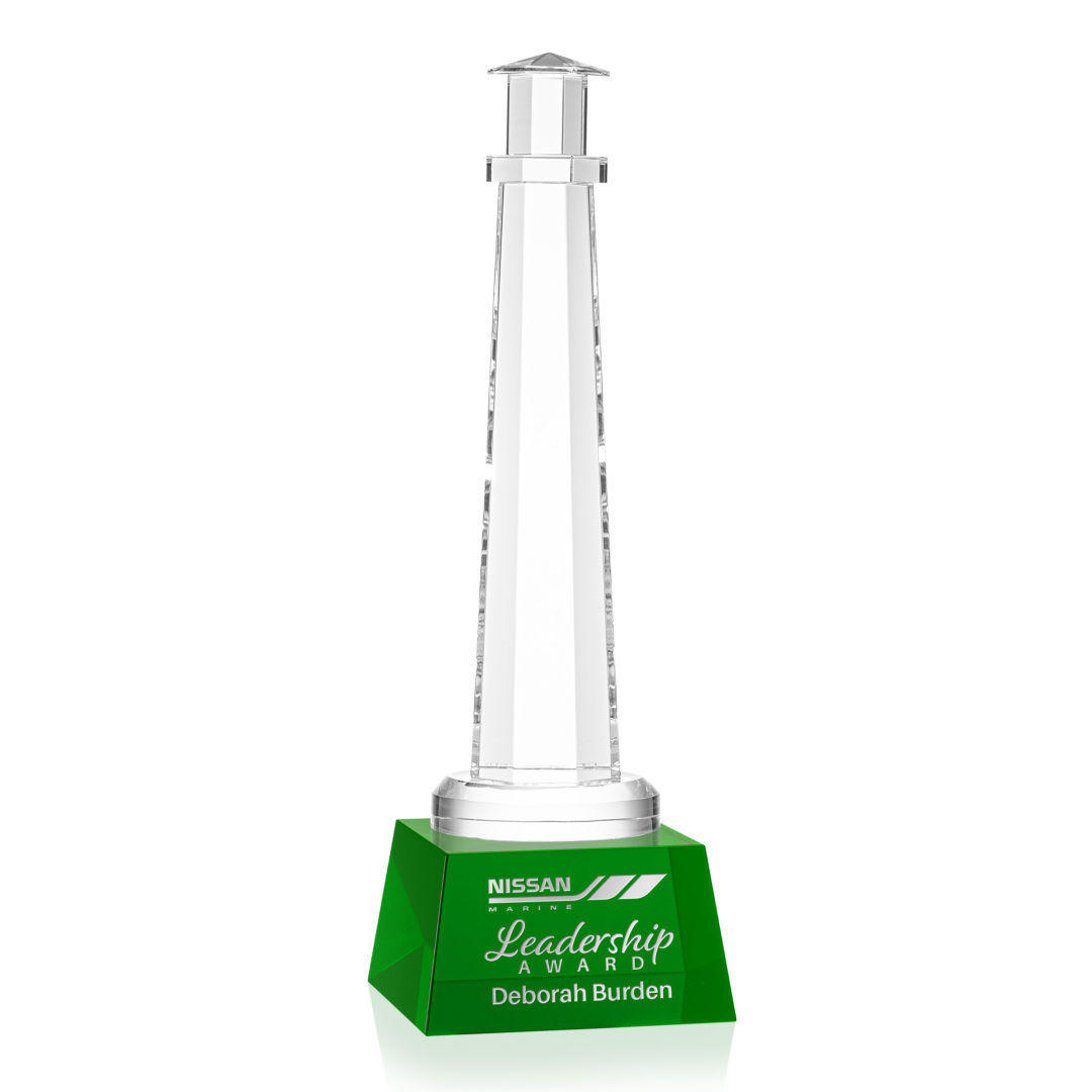 Lighthouse Award on Robson Base - Green 7