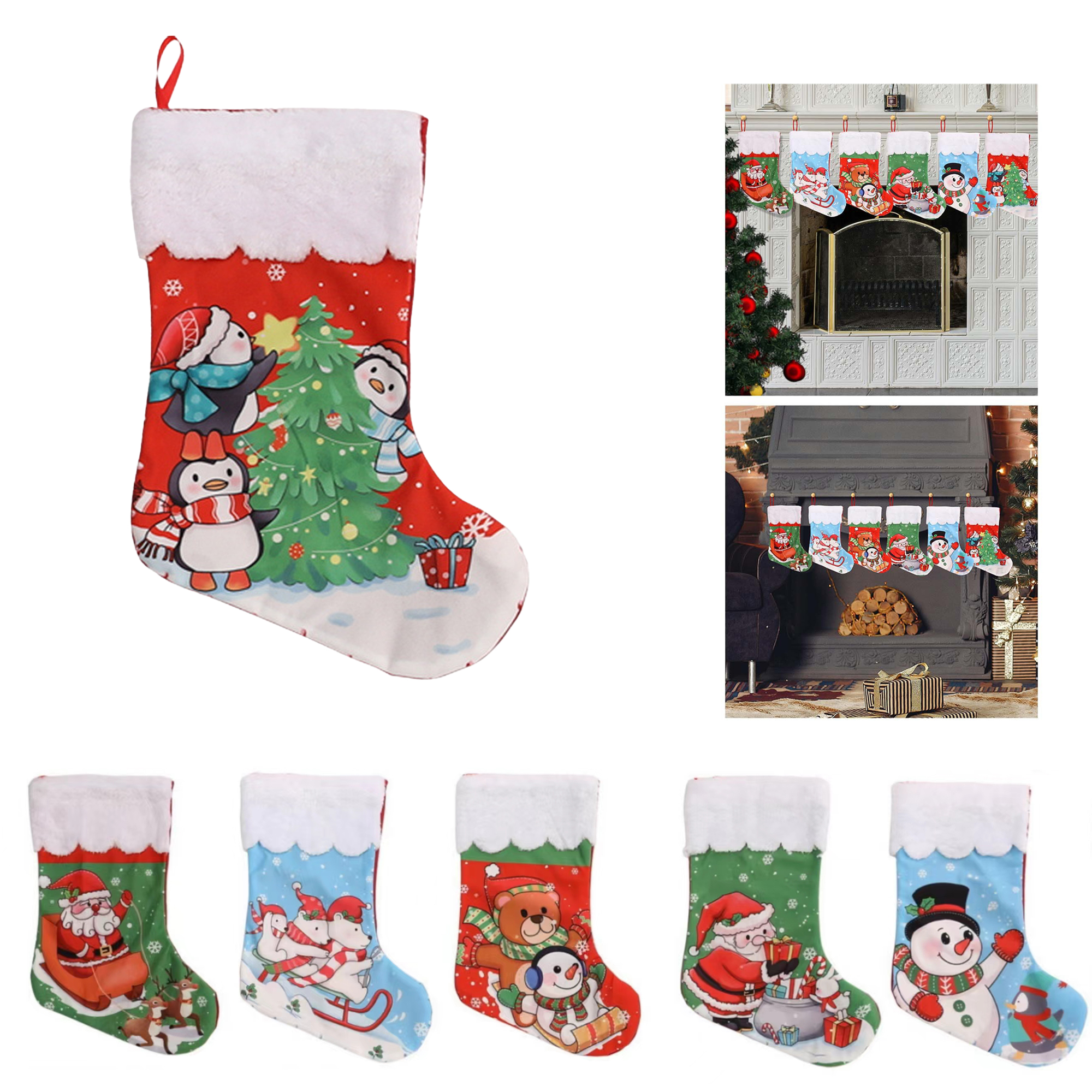 Color Printed Christmas Candy Stocking 2