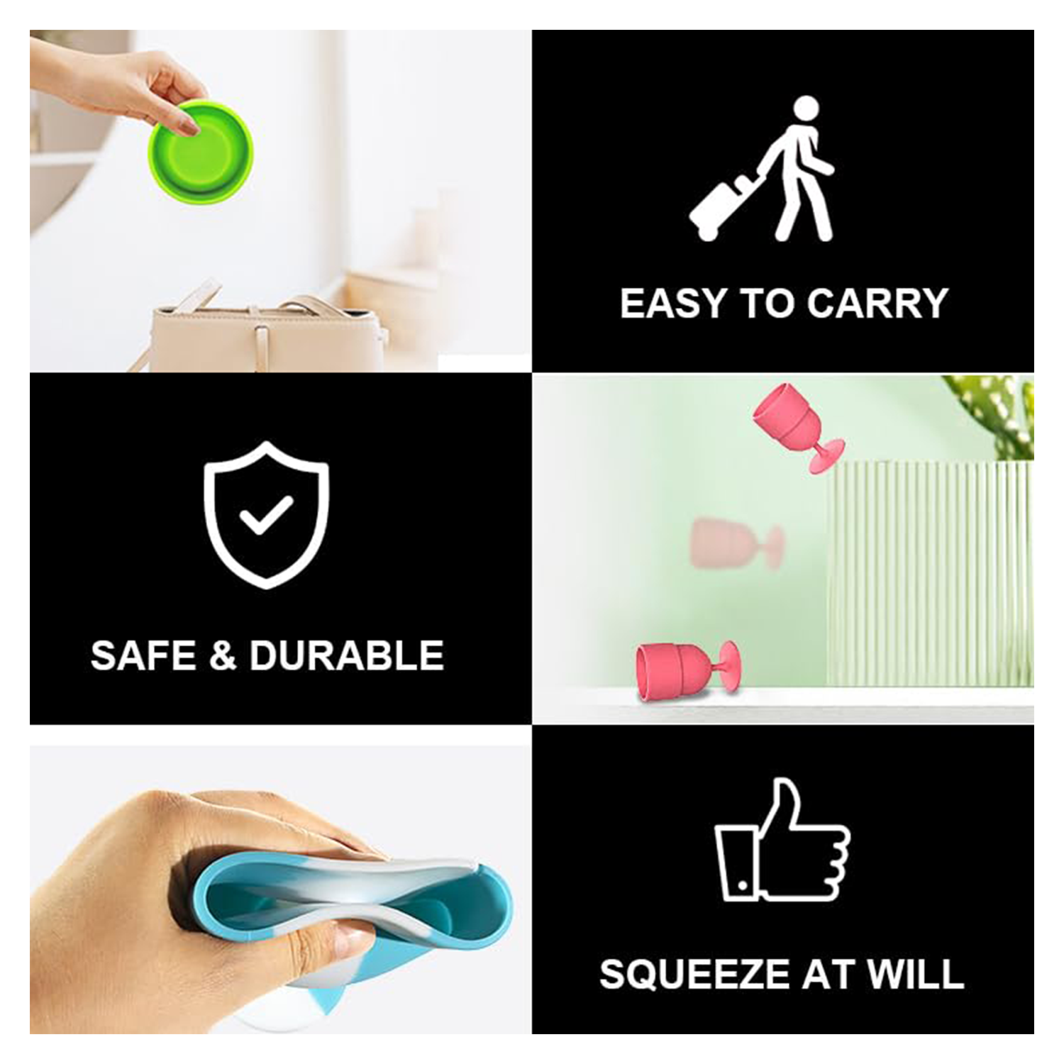 Folding Silicone Wine Glasses 4