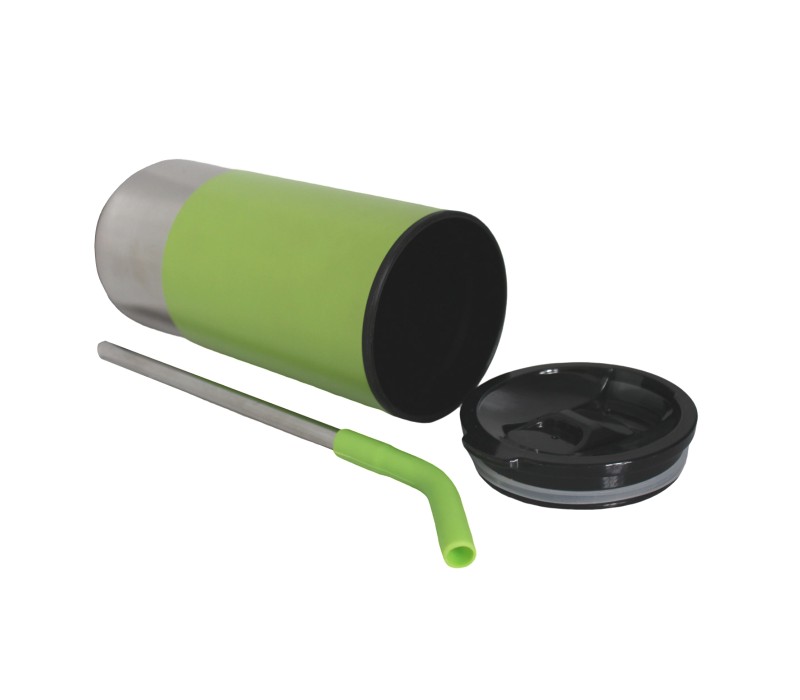Vacuum Stainless Steel Tumbler with Straw, 18 oz. 11