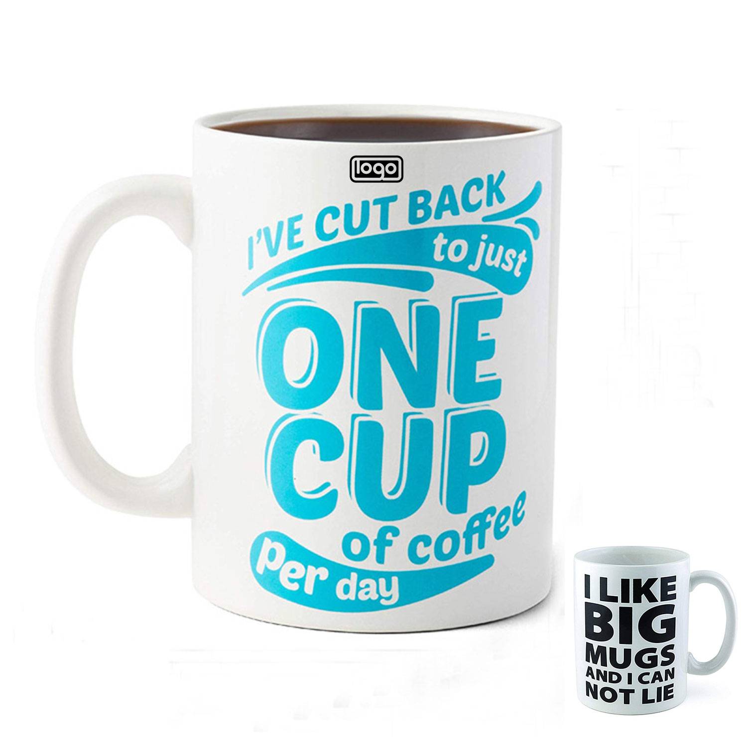 64oz Wide Mouth Ceramic Mug w/ Handle 6
