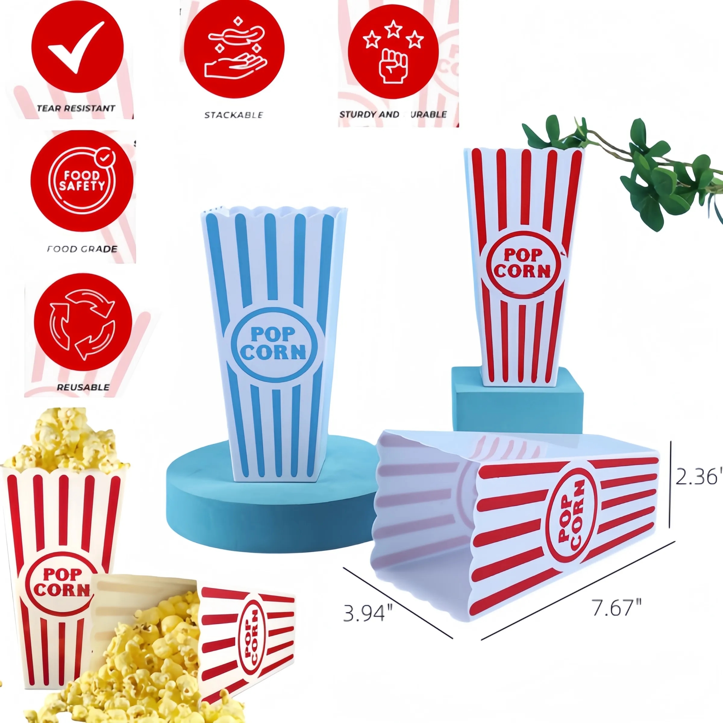 Plastic Popcorn Tubs 3