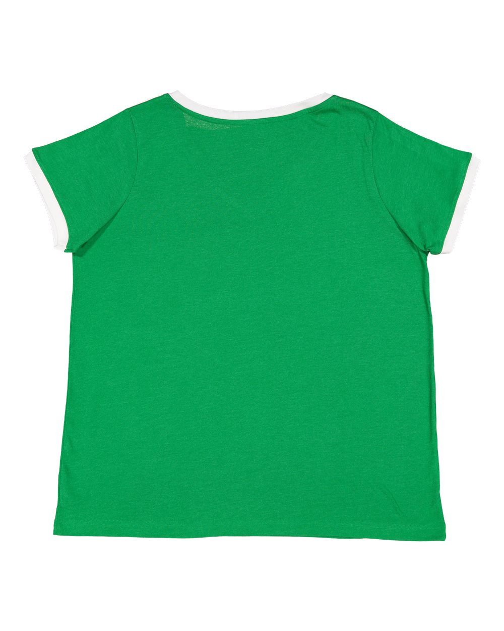 Women's Curvy Retro Ringer Premium Jersey V-Neck Tee - 3832 1