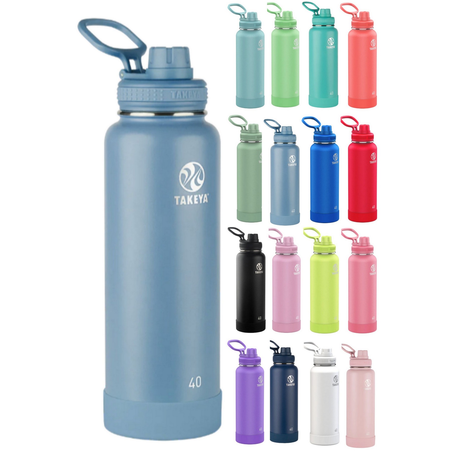 Takeya Active 40 oz Stainless Steel Bottle
