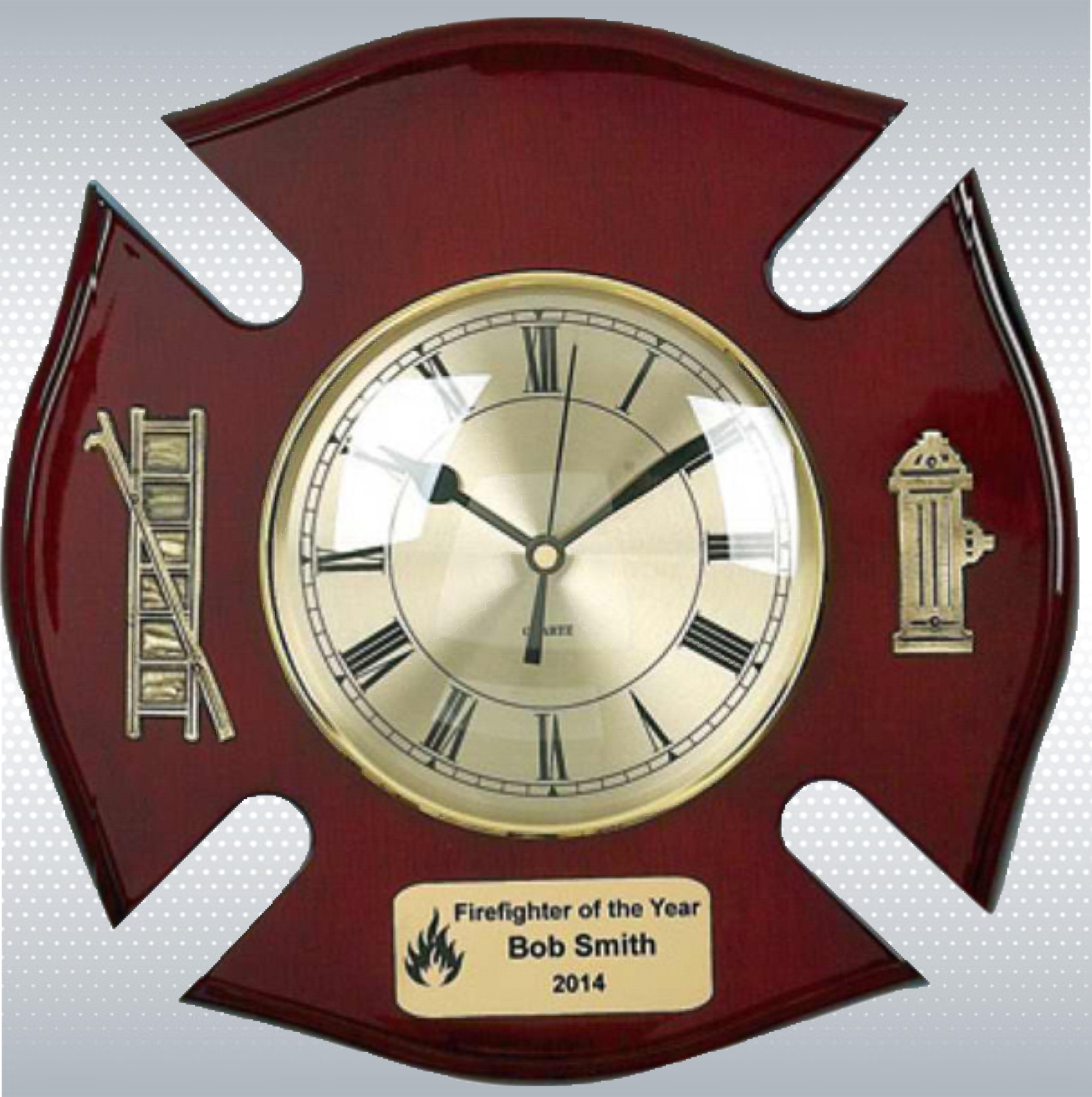 Piano Finish Fire Specialty Shield Award/Clock 3