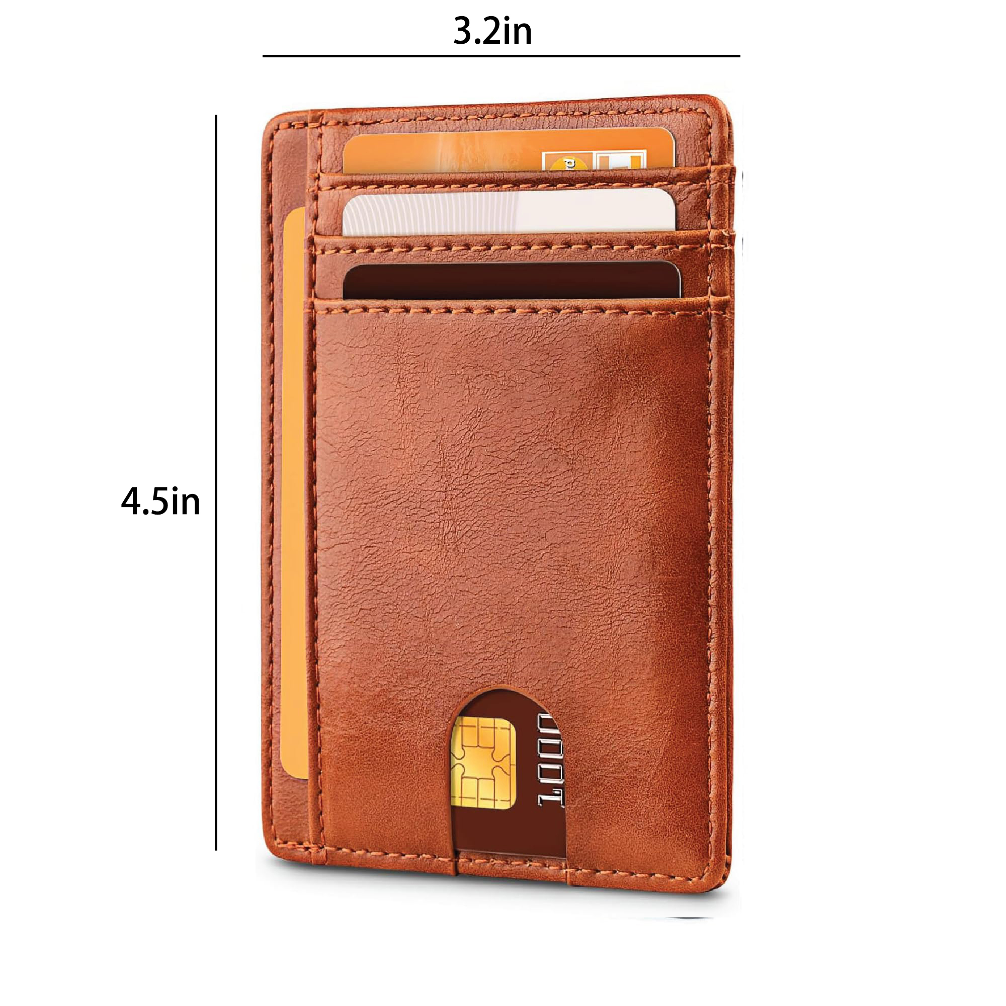 RFID-Blocking PU Leather Card Holder 6