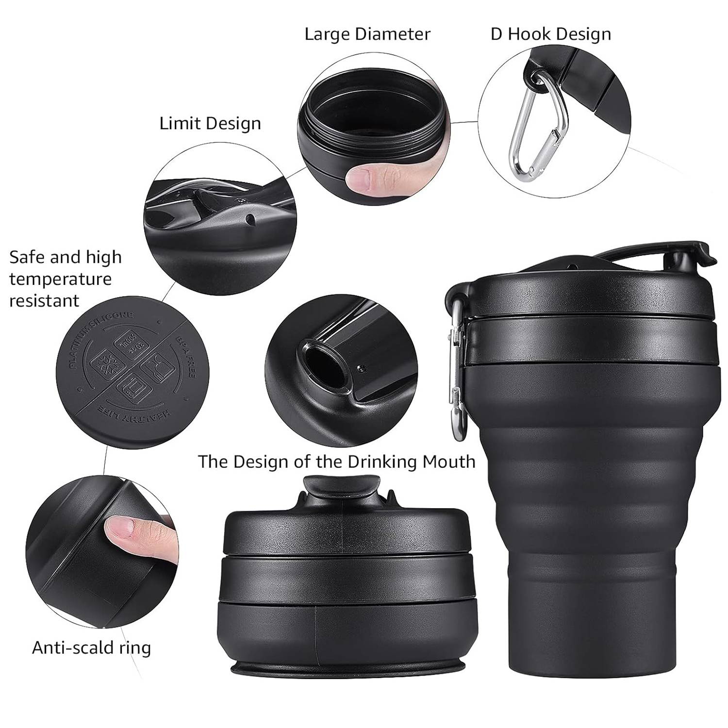 12 Oz Silicone Collapsible Travel Cup 3