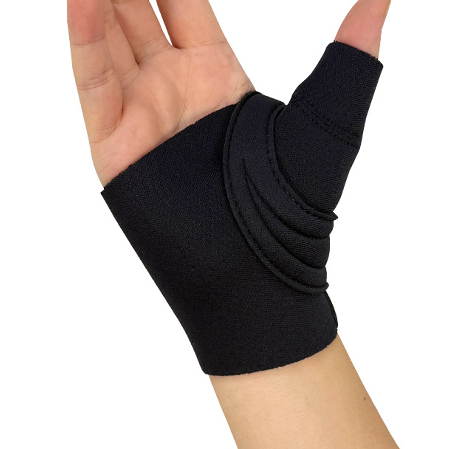 Breathable Rubber Wrist Brace w/ Thumb Support for Strain 1